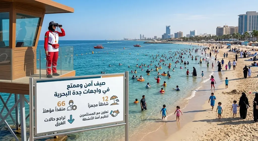 أمانة جدة ترفع جاهزية 12 شاطئا وتخصص 66 منقذا لتأمين الزوار خلال إجازة الصيف
