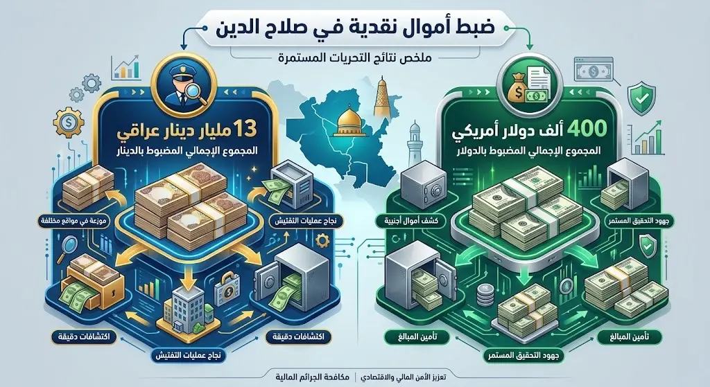 أموال نقدية في صلاح الدين