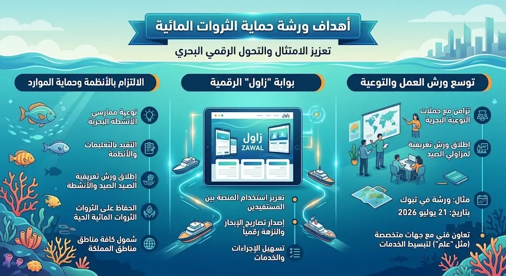 أهداف الورشة وحماية الثروات المائية
