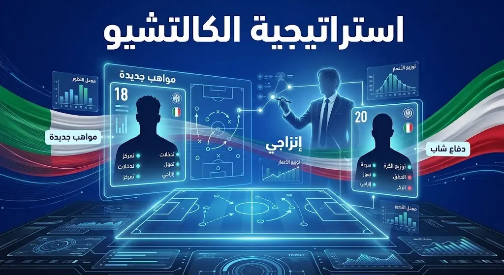 لوحة تكتيكية متطورة تستعرض رؤية الجهاز الفني للهلال واستهدافه لمواهب دفاعية شابة من الدوري الإيطالي.