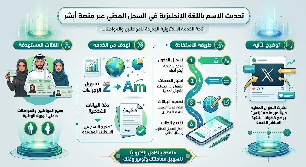إتاحة الخدمة الإلكترونية عبر أبشر