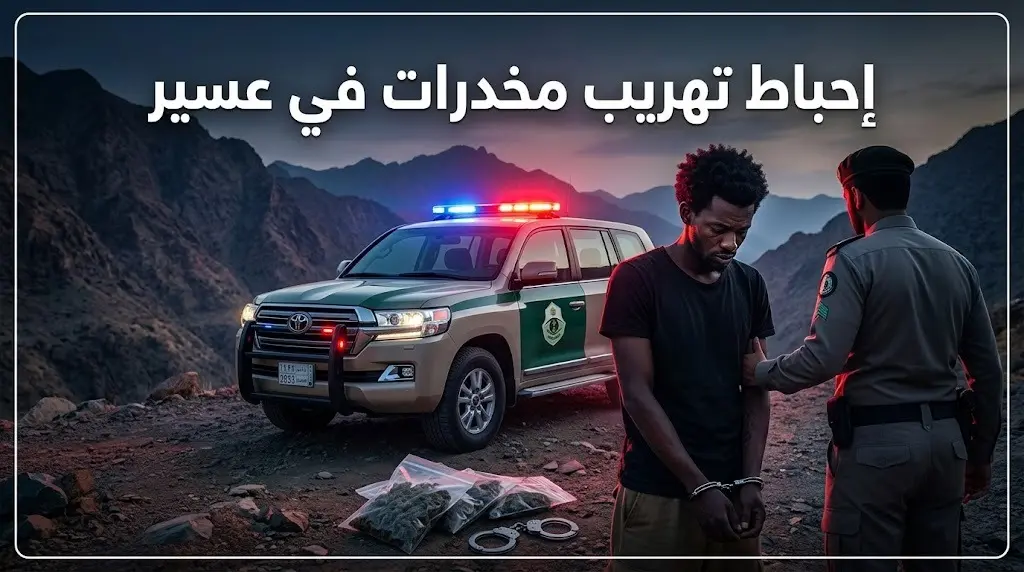 إحباط تهريب 13 كيلوجراماً من الحشيش المخدر في عسير والقبض على المخالف