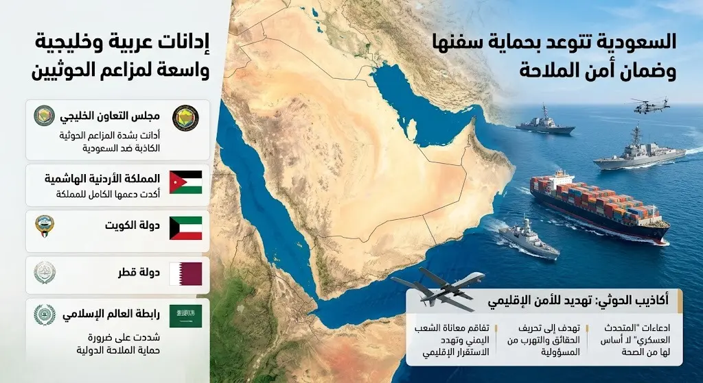إدانات خليجية وعربية واسعة لمزاعم الحوثيين والسعودية تتوعد باتخاذ كافة الإجراءات لحماية سفنها