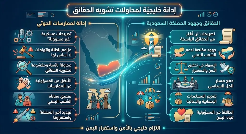 إدانة خليجية لمحاولات تشويه الحقائق