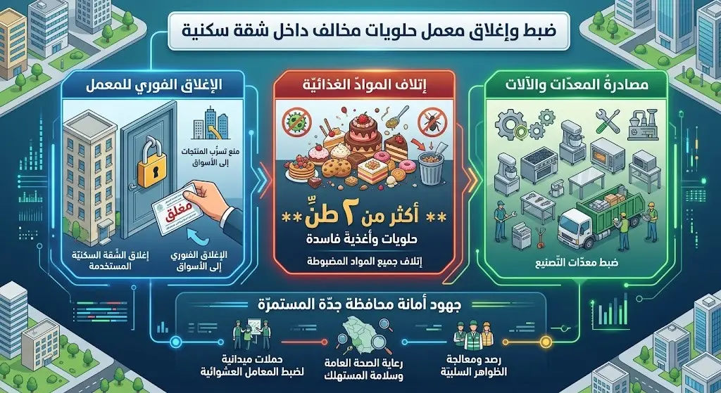 إغلاق المعمل ومصادرة المعدات