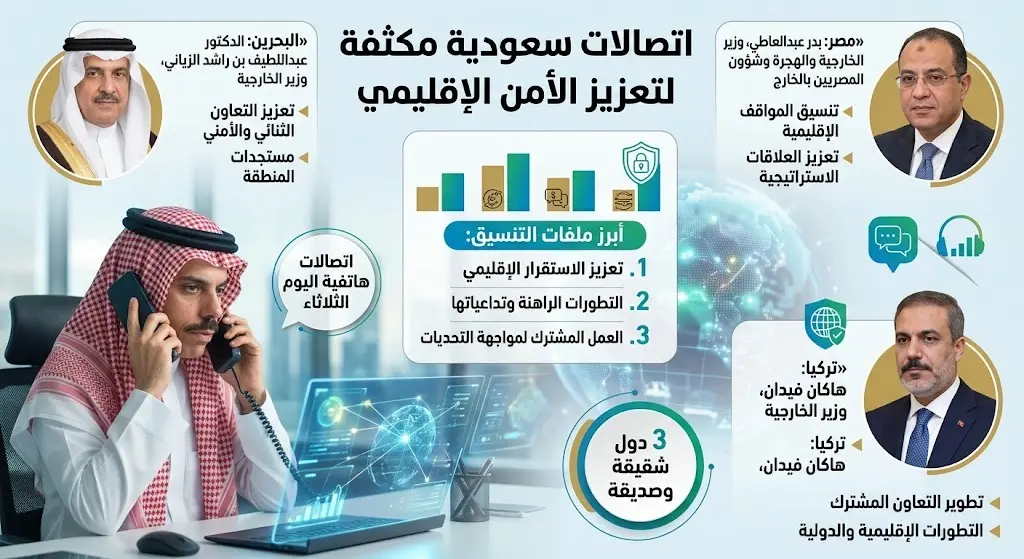 اتصالات سعودية مع مصر وتركيا والبحرين لتعزيز الأمن الإقليمي وسط نفي رسمي لادعاءات الحوثيين