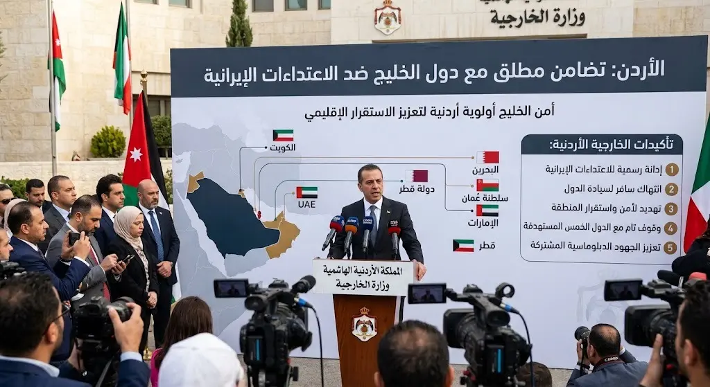 الأردن يعلن رسميا إدانة الاعتداءات الإيرانية على دول الخليج ويؤكد تضامنه المطلق لحماية سيادتها