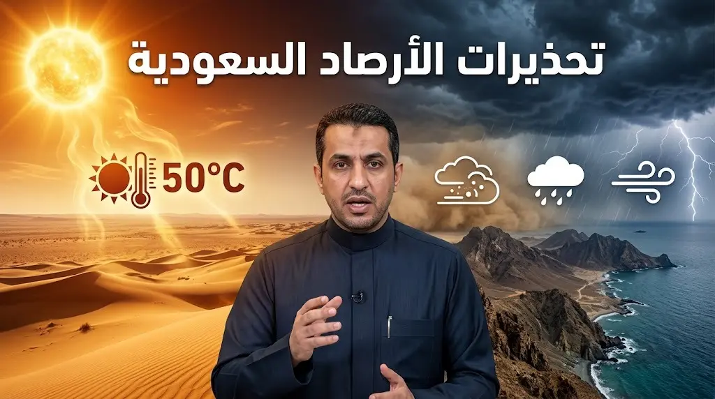 الأرصاد السعودية تحذر من تقلبات جوية حادة وموجة حارة تلامس 50 درجة خلال الأسبوعين القادمين