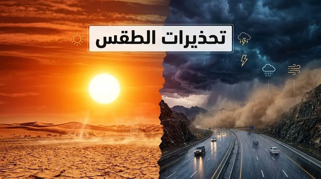 الأرصاد تطلق إنذارات متقدمة بشأن درجات حرارة تلامس 48 مئوية وأتربة مثارة تعيق الرؤية في عدة مناطق