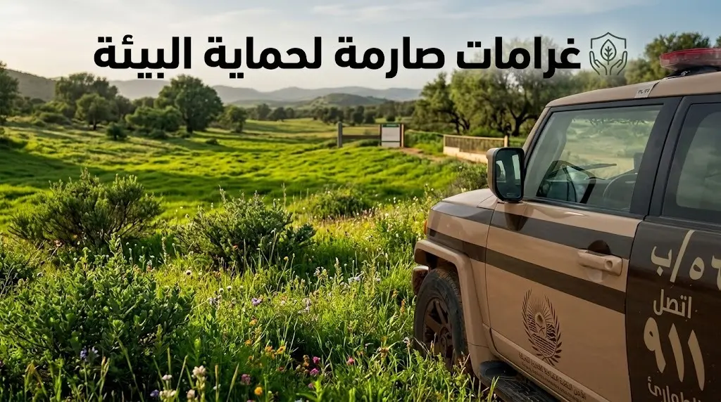 الأمن البيئي يضبط مخالفاً في محمية الملك عبدالعزيز ويحذر: غرامة دخول المركبات تصل إلى 2000 ريال