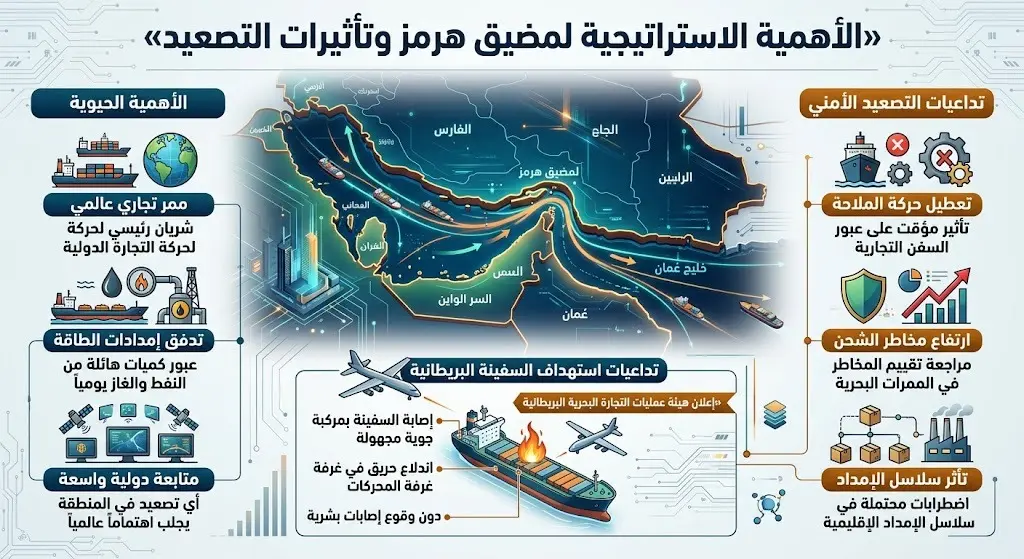 الأهمية الاستراتيجية لمضيق هرمز وتأثيرات التصعيد