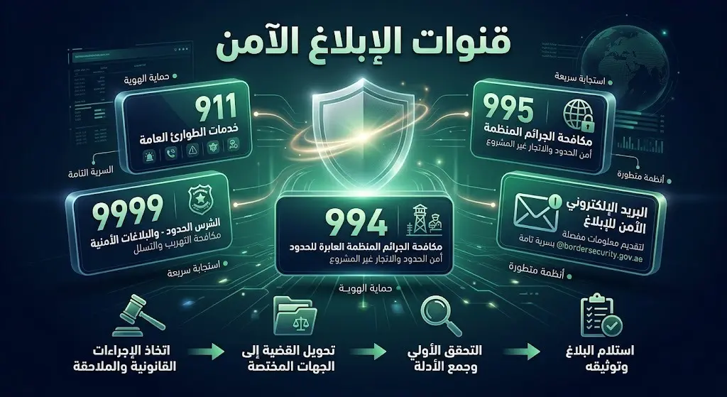 إنفوجرافيك يستعرض أرقام قنوات الإبلاغ الآمن للجهات الأمنية ومكافحة المخدرات في السعودية
