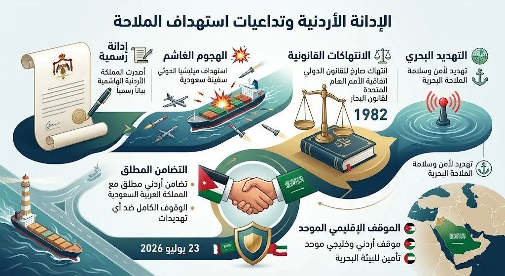 الإدانة الأردنية وتداعيات استهداف الملاحة