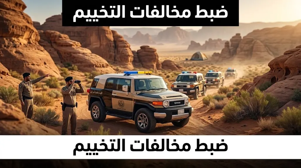 الإطاحة بمواطن خالف أنظمة التخييم في محمية الإمام فيصل بن تركي الملكية بالرياض وإقرار العقوبات النظامية