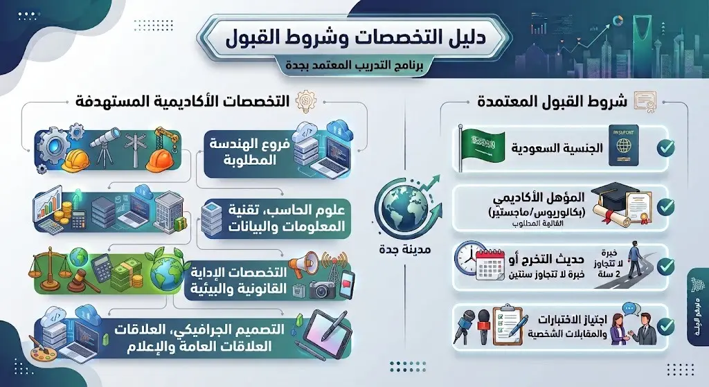 التخصصات الأكاديمية والشروط المعتمدة