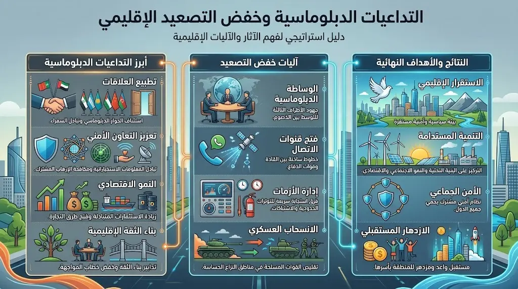 التداعيات الدبلوماسية وخفض التصعيد الإقليمي