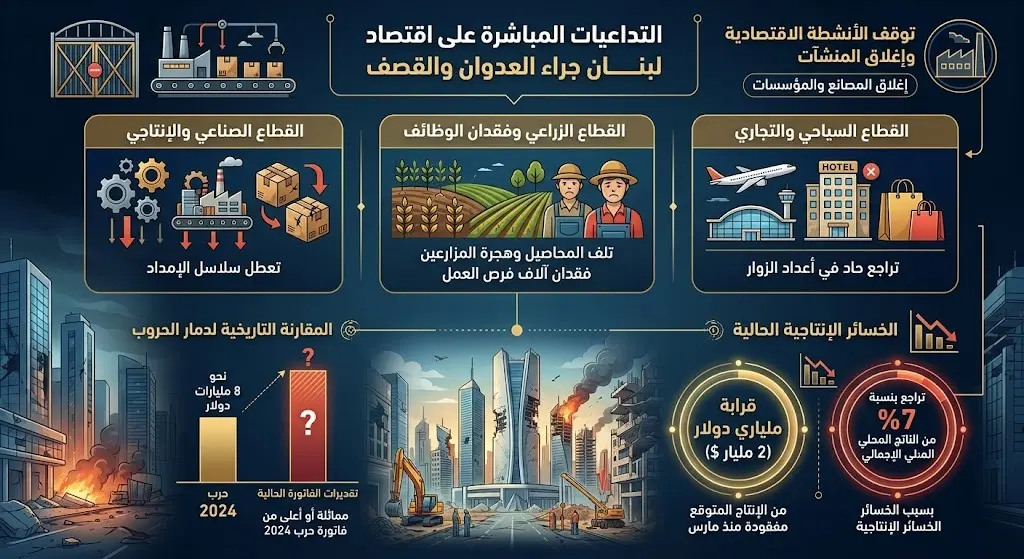 التداعيات المباشرة على القطاعات الاقتصادية