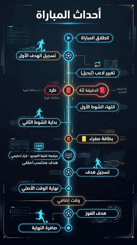 إنفوجرافيك زمني يوضح أحداث مباراة الأرجنتين وسويسرا وأهم القرارات التحكيمية