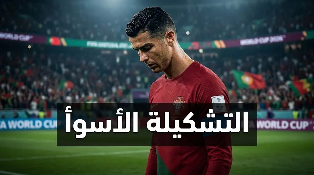 التشكيلة الأسوأ في كأس العالم 2026: كريستيانو رونالدو يتصدر القائمة بأرقام سلبية