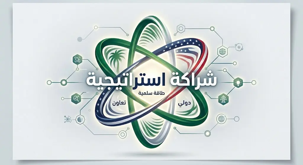 صورة تعبيرية تظهر الشراكة الاستراتيجية بين السعودية والولايات المتحدة في مجال الطاقة النووية السلمية