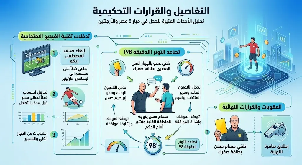 التفاصيل والقرارات التحكيمية