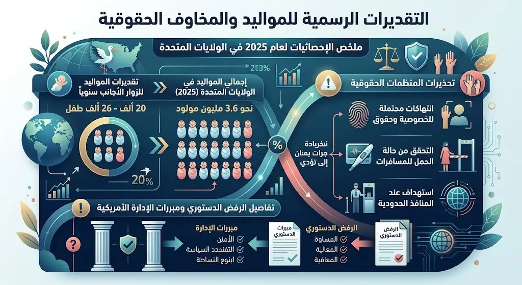 التقديرات الرسمية للمواليد والمخاوف الحقوقية