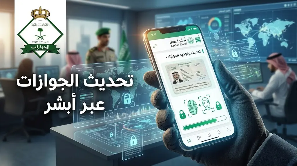 الجوازات السعودية تنهي المراجعات الحضورية وتتيح تحديث بيانات جوازات العمالة بشروط عبر أبشر أعمال