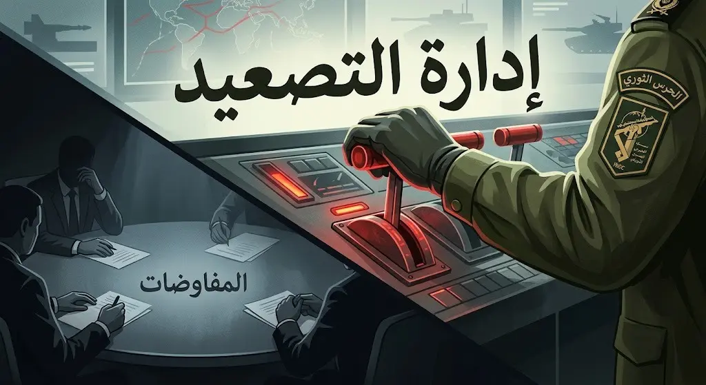 صورة تعبيرية تظهر هيمنة الحرس الثوري الإيراني على قرارات الحرب والسلم وتوجيه بوصلة التصعيد العسكري على حساب المسار الدبلوماسي.