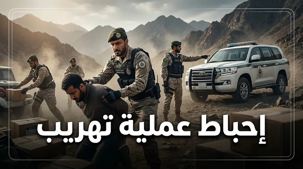 الدوريات البرية لحرس الحدود بقطاع الدائر تحبط تهريب 100 كيلوجرام من القات المخدر وتطيح بمخالف إثيوبي