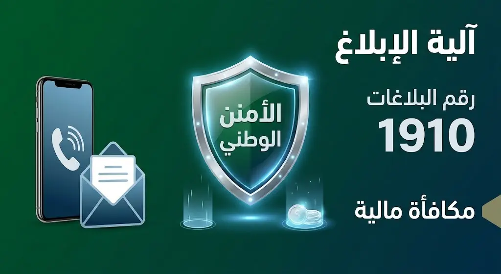 تصميم يوضح قنوات الإبلاغ عن جرائم التهريب والمخالفات الجمركية عبر الأرقام المخصصة مع الإشارة للمكافآت المالية التشجيعية.