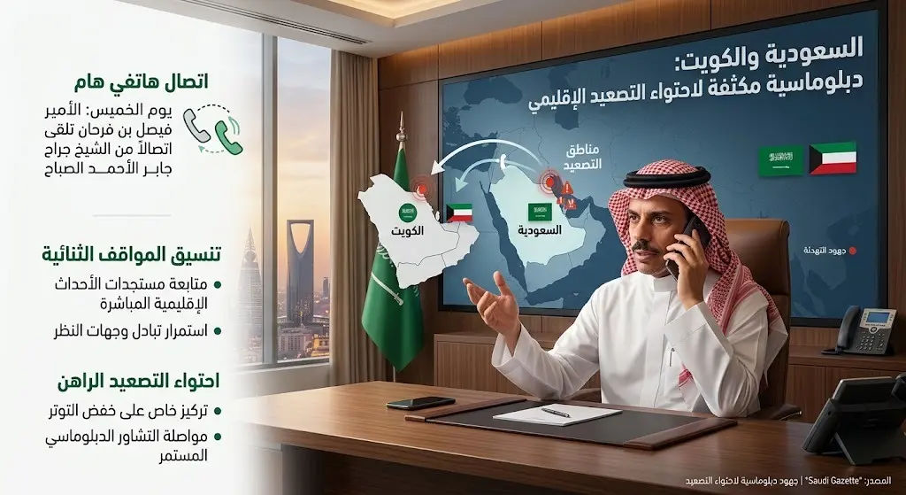 السعودية والكويت تكثفان الجهود الدبلوماسية لاحتواء التصعيد الإقليمي الراهن