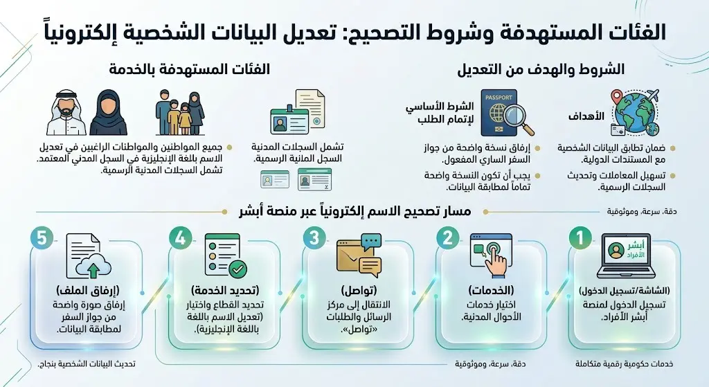 الفئات المستهدفة وشروط التصحيح