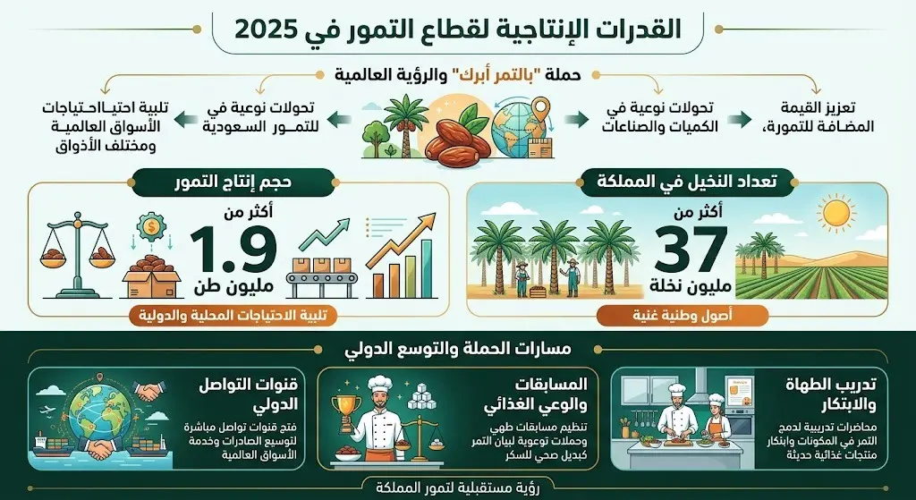 القدرات الإنتاجية لقطاع التمور في 2025