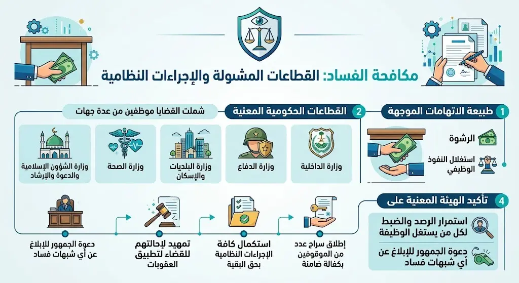 القطاعات المشمولة وطبيعة التهم