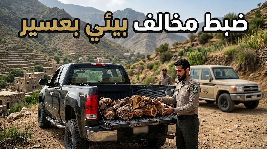 القوات الخاصة للأمن البيئي تضبط مخالفا في عسير وتحذر من غرامات تصل إلى 16 ألف ريال