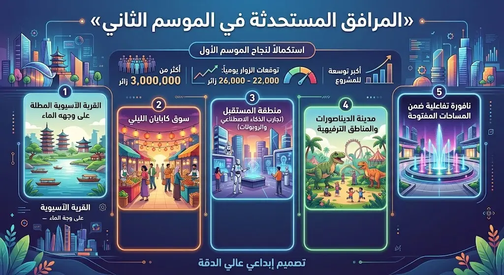 المرافق المستحدثة في الموسم الثاني