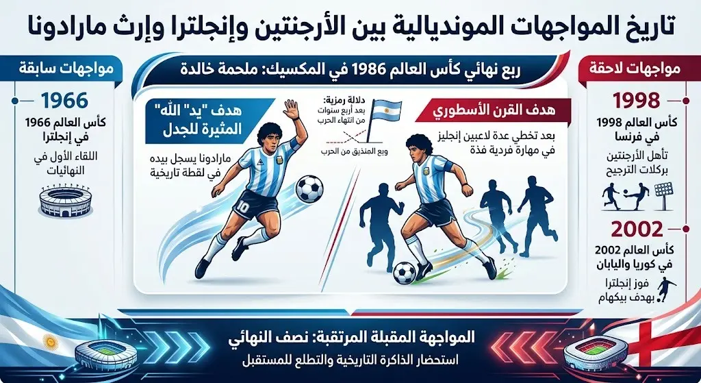المواجهات المونديالية السابقة وإرث مارادونا