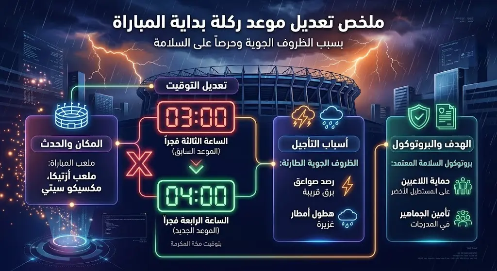 الموعد الجديد للمباراة