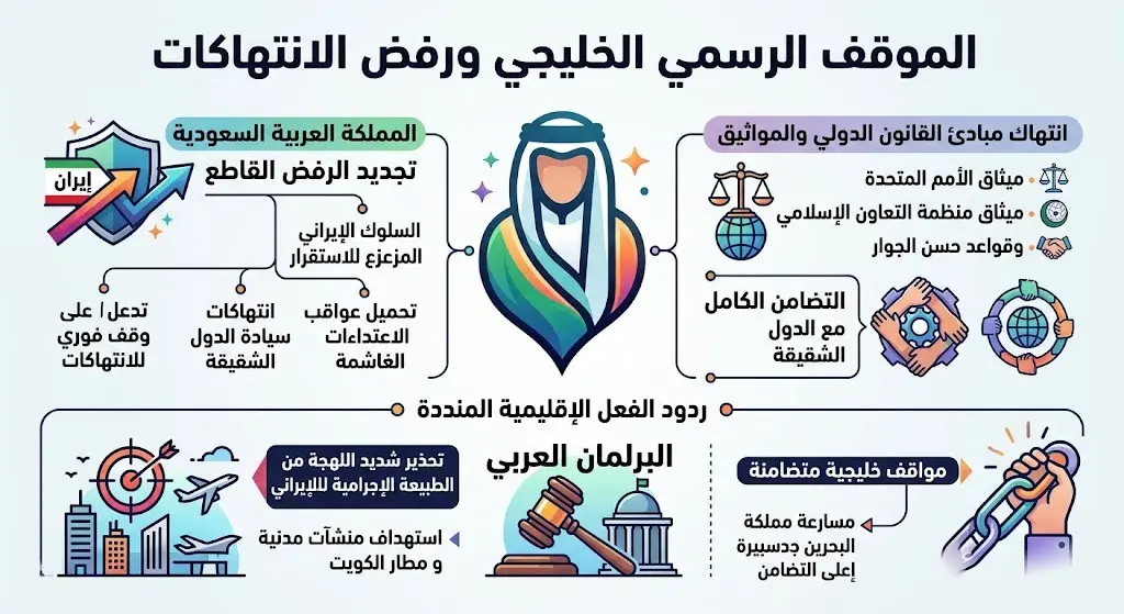 الموقف الرسمي الخليجي ورفض الانتهاكات