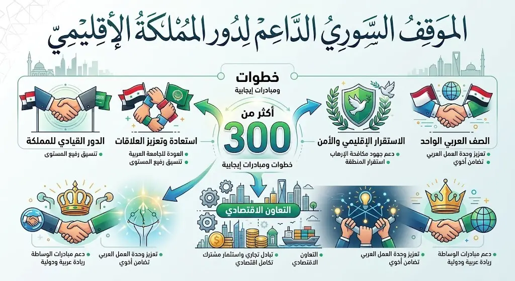الموقف السوري الداعم لدور المملكة الإقليمي