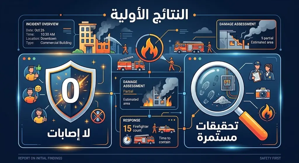 النتائج الأولية والتحقيقات