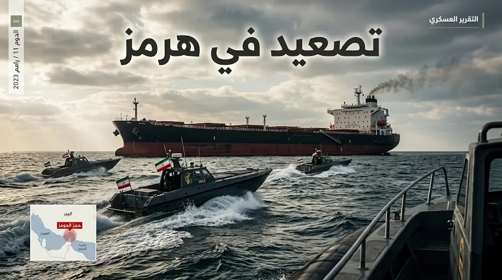 انفجار لغم بحري في ناقلة نفط وتوقيف ست سفن تجارية بعد مخالفتها مسارات العبور الإيرانية بمضيق هرمز
