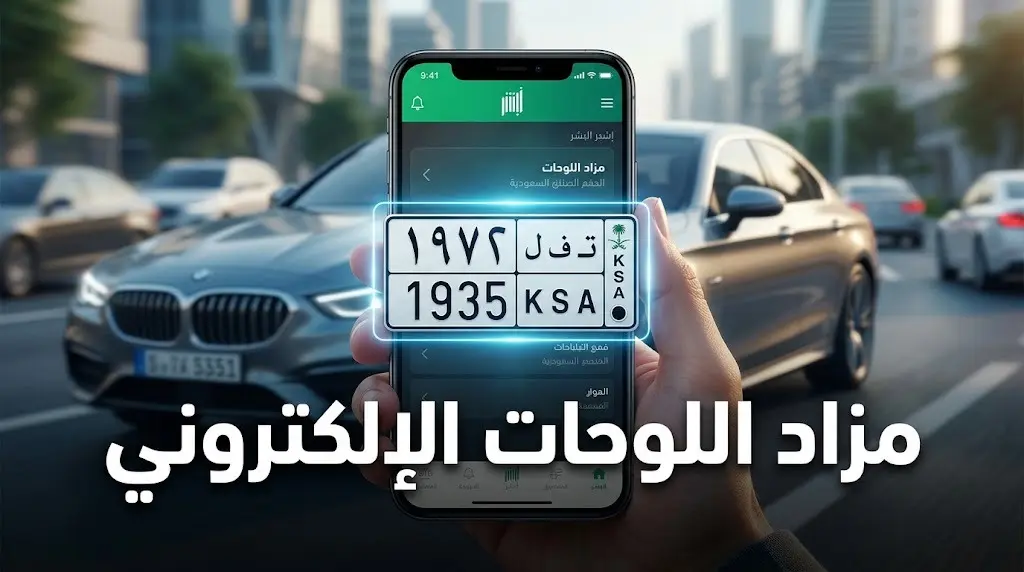 بدون مراجعة المرور.. خطوات وشروط المزايدة على لوحات المركبات المميزة عبر منصة أبشر
