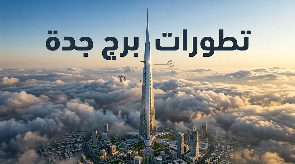برج جدة يواصل البناء بمعدل أربعة أمتار أسبوعيا في طريقه لتخطي حاجز الكيلومتر وتجاوز برج خليفة