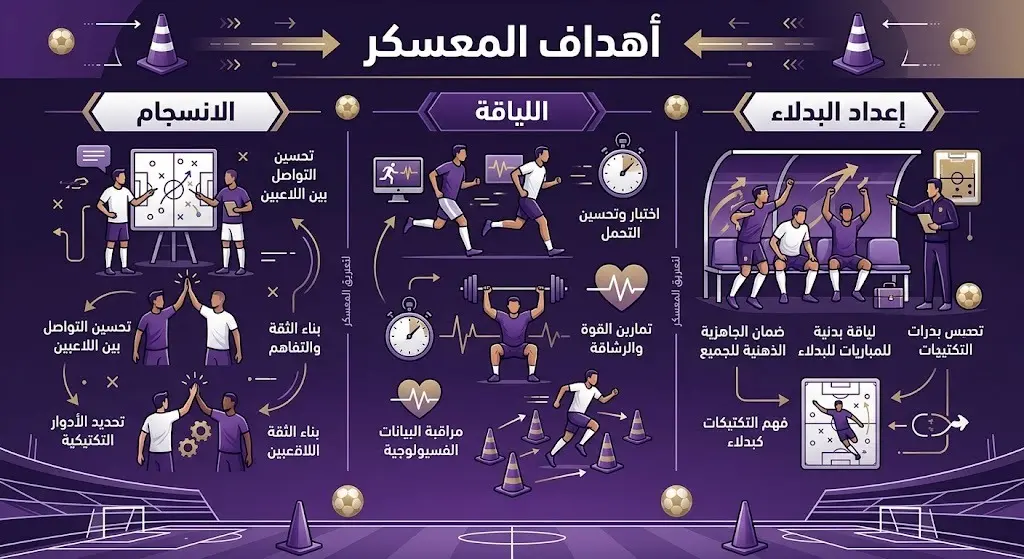 إنفوجرافيك يوضح أهداف المعسكر التحضيري لنادي العين في المغرب استعداداً للموسم الجديد.