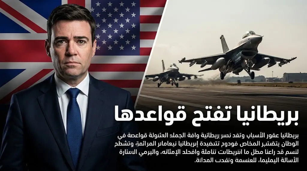 بريطانيا تسمح لواشنطن باستخدام قواعدها لضرب إيران وطهران تهدد باستهداف الأصول الأمريكية