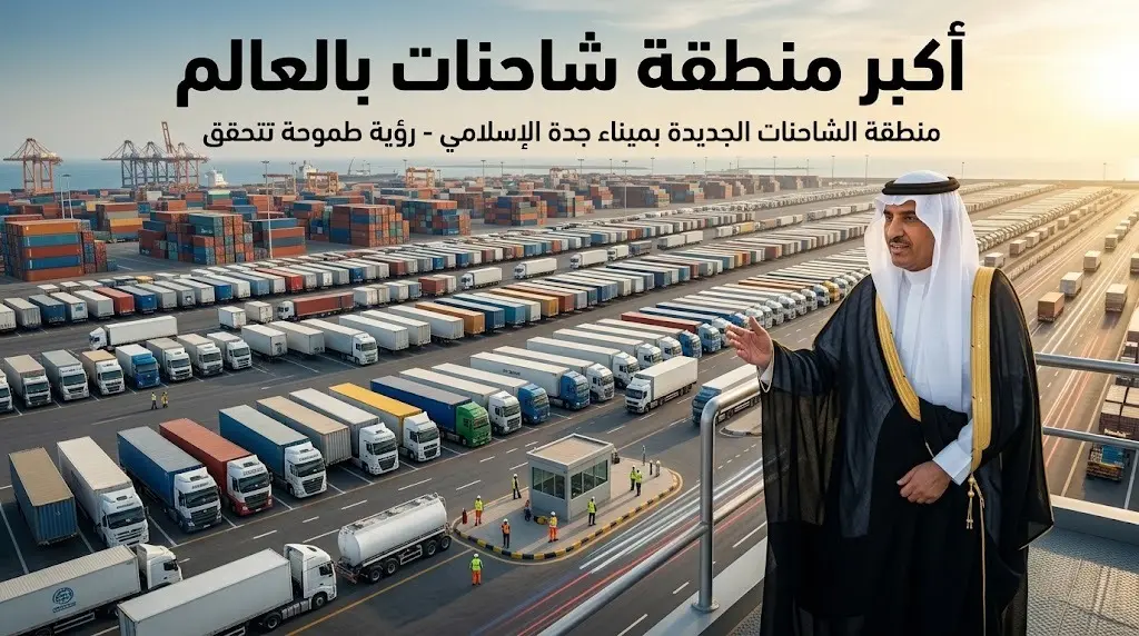 بطاقة 40 ألف شاحنة يومياً.. ميناء جدة الإسلامي يشهد تدشين أكبر منطقة لتفويج الشاحنات عالمياً