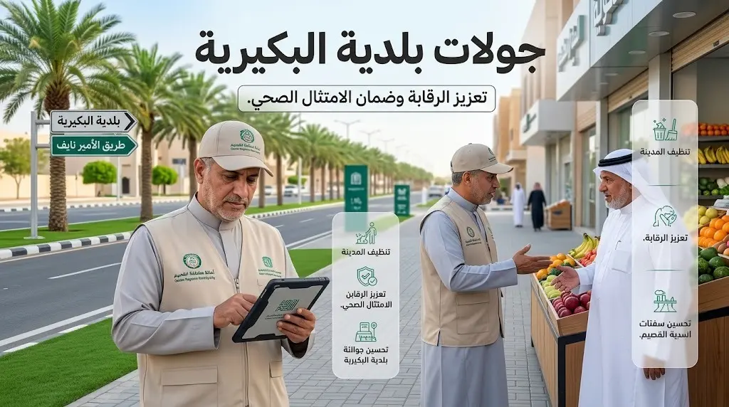 بلدية البكيرية تنفذ 6300 جولة رقابية مكثفة لتعزيز جودة الحياة ومكافحة التشوه البصري خلال النصف الأول من عام 2026