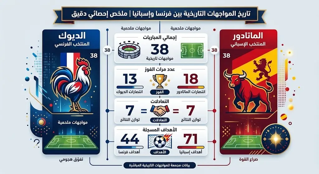 تاريخ المواجهات المباشرة بين فرنسا وإسبانيا