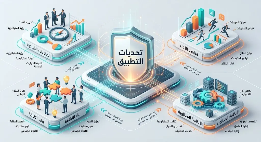 إنفوجرافيك يستعرض أبرز التحديات التشغيلية لتطبيق نموذج المدارس المتكاملة والأنظمة المطلوبة